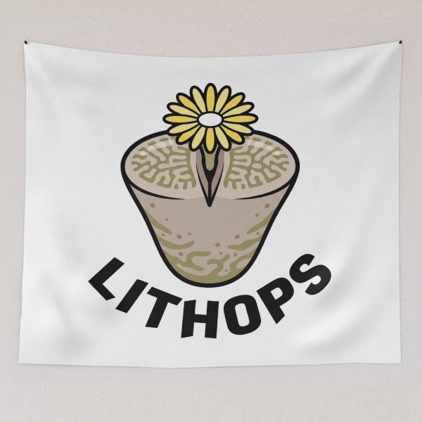 Item preview, Minimalist Lithops Gesinae Pop Art Botanical Graphic designed and sold by GreenDivisionJP.