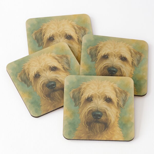 Item preview, Soft Coated Wheaten Terrier Watercolor Dog Art designed and sold by MaverlyShop.