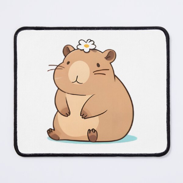 Item preview, Daisy Capybara — Gentle Spring Kawaii Sticker designed and sold by tommysworks.