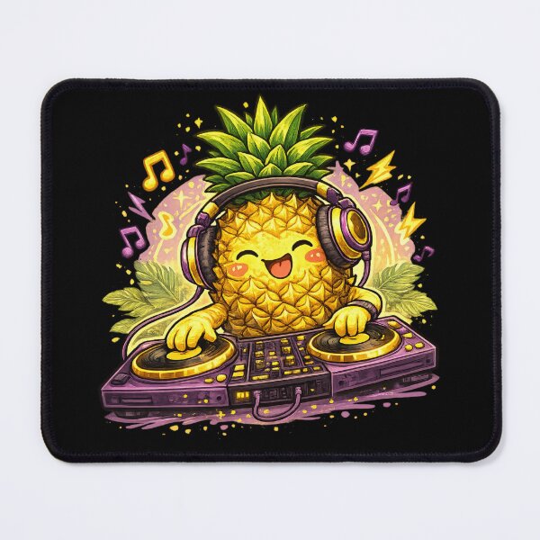 Item preview, DJ Pineapple Funny Music Party Tropical Fruit DJ Design designed and sold by irfanshikh.