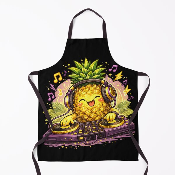 Item preview, DJ Pineapple Funny Music Party Tropical Fruit DJ Design designed and sold by irfanshikh.