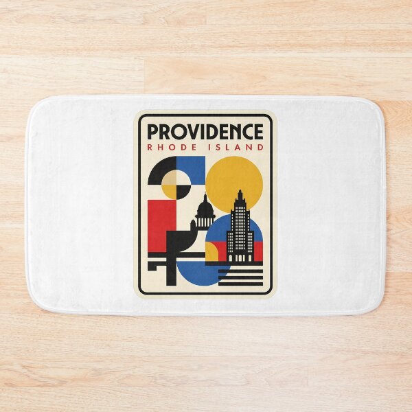Item preview, Providence Rhode Island Retro Geometric Cityscape Architecture designed and sold by k3rstman1.