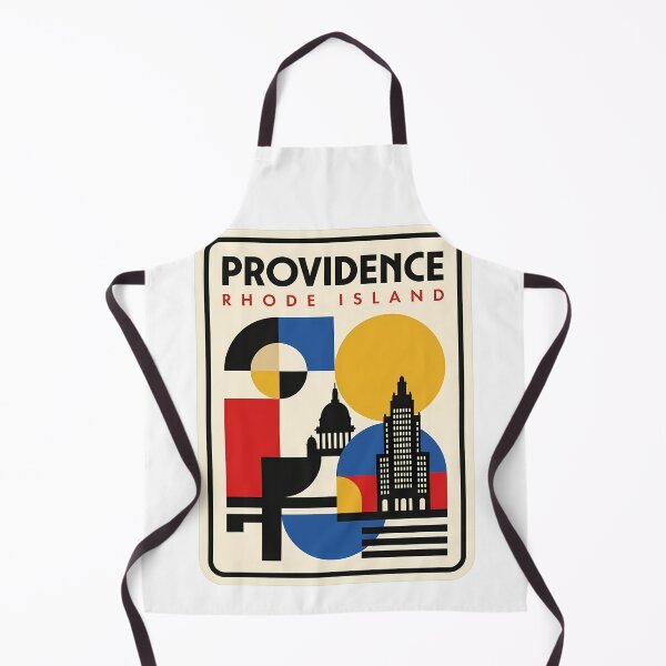 Item preview, Providence Rhode Island Retro Geometric Cityscape Architecture designed and sold by k3rstman1.