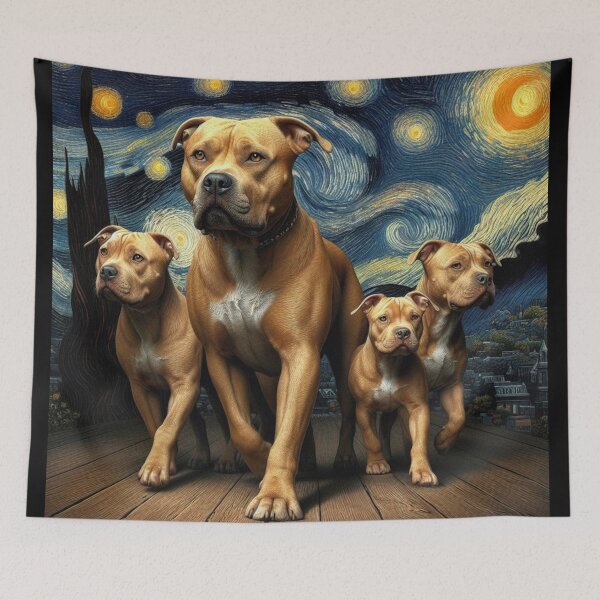 Item preview, Pitbulls Starry Night designed and sold by 123ks.