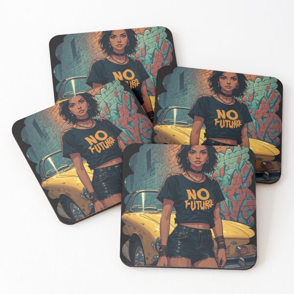 Item preview, NO FUTURE | Retro Punk Rebellion Streetwear designed and sold by halibutgoatramb.