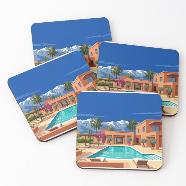 Item preview, Marrakech Villa & Atlas Mountains – Mid-Century Minimalist Travel Poster designed and sold by Watchyyy.