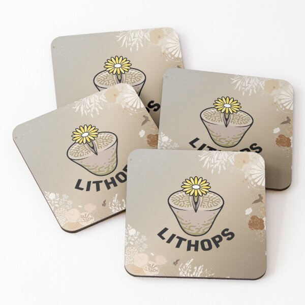 Item preview, Minimalist Lithops Gesinae Pop Art Botanical Graphic designed and sold by GreenDivisionJP.