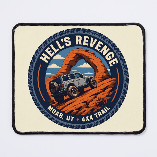 Item preview, Moab Hells Revenge 4x4 Off-Road Trail Badge designed and sold by Imaginationbeyond.