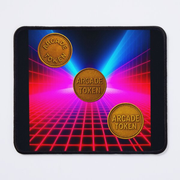 Item preview, ❇️ INSERT COIN TO CONTINUE COLLECTION ❇️ - Arcade Token – Neon Grid Edition designed and sold by WheelieGdArt.