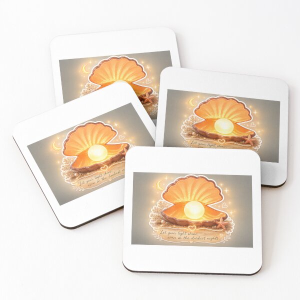 Item preview, ✨ Glowing Pearl Shell Sticker | Aesthetic Coastal Night Lamp | Cute Seashell Decor designed and sold by VisionInkStudio.