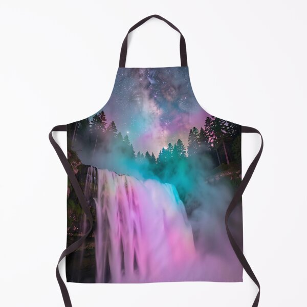 Item preview, Colourful Blood of the Cosmos: Mystical Waterfall Beneath the Milky Way designed and sold by VoidVeilStudio.