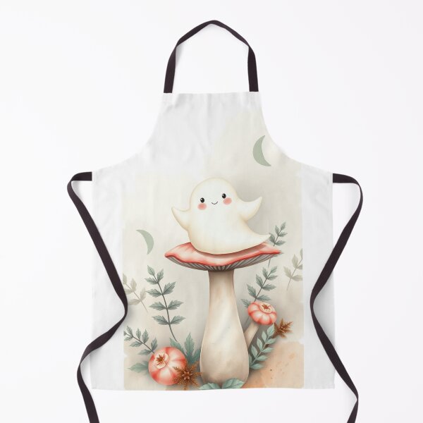 Item preview, Happy Cute Ghost Balancing on a Mushroom designed and sold by Vida e Arte.