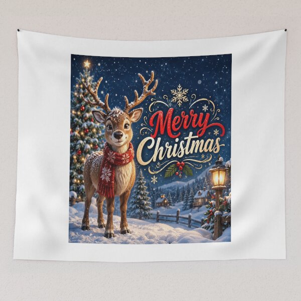 Item preview, Merry Christmas Winter Reindeer designed and sold by RipantinaFantasy .