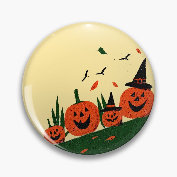Item preview, Spooky Halloween Pumpkins on a Green Hill designed and sold by colorful-white.