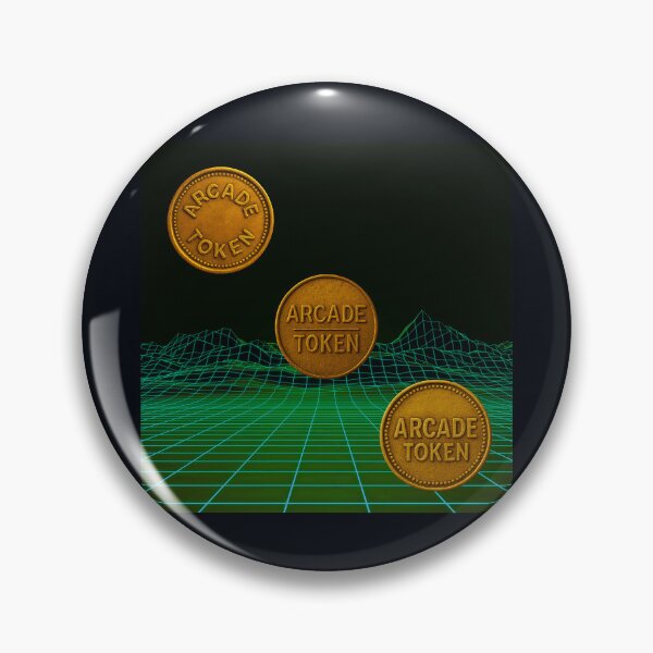 Item preview, ❇️ INSERT COIN TO CONTINUE COLLECTION ❇️ - Arcade Token – Neon Grid Edition v3 designed and sold by WheelieGdArt.