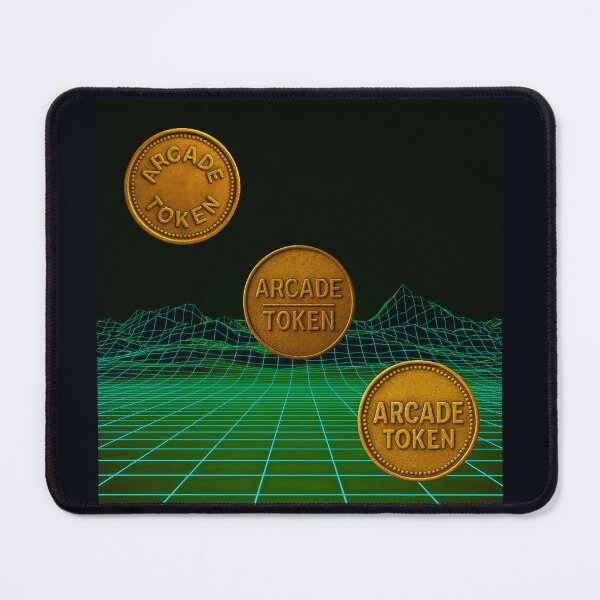 Item preview, ❇️ INSERT COIN TO CONTINUE COLLECTION ❇️ - Arcade Token – Neon Grid Edition v3 designed and sold by WheelieGdArt.
