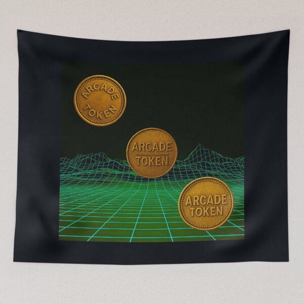 Item preview, ❇️ INSERT COIN TO CONTINUE COLLECTION ❇️ - Arcade Token – Neon Grid Edition v3 designed and sold by WheelieGdArt.