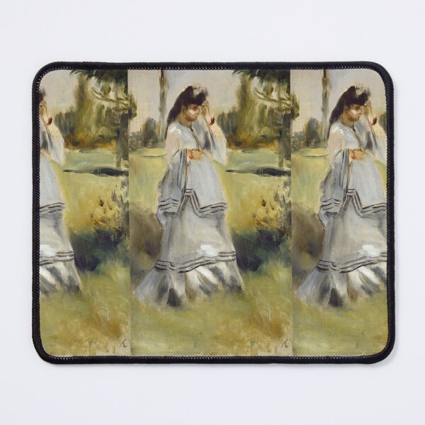 Item preview, Woman in White Walking Through Garden designed and sold by artofuniverse.