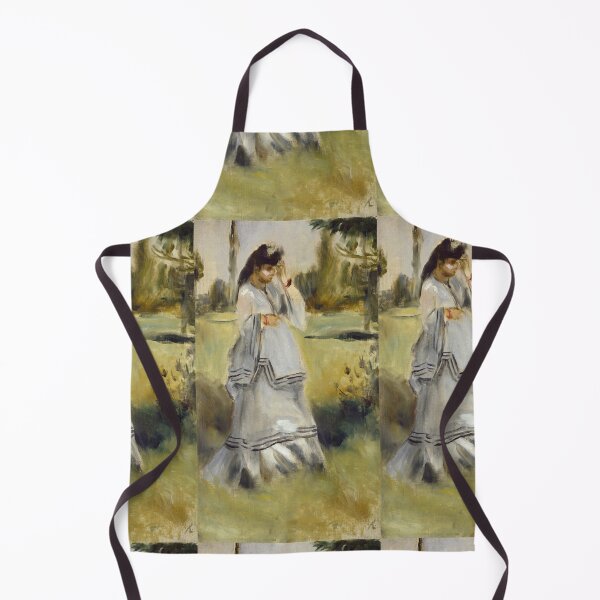 Item preview, Woman in White Walking Through Garden designed and sold by artofuniverse.