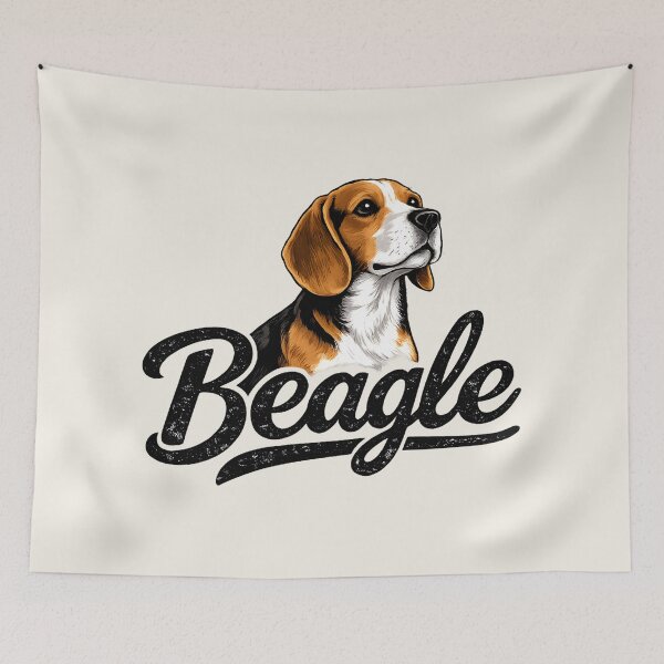 Item preview, Proud Beagle Vintage Script Illustration designed and sold by blankTeeShirt.