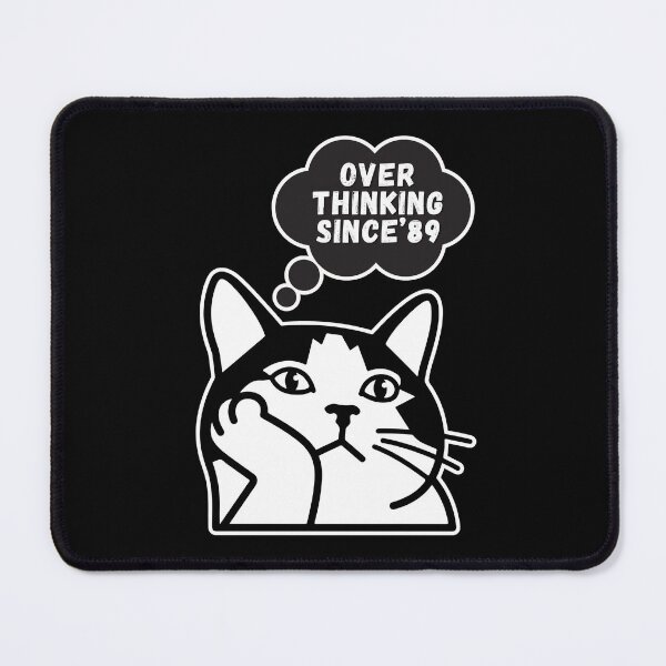 Item preview, Overthinking Since 89 Funny Cat T-Shirt Sarcastic Cat Lover Gift Thinker Tee designed and sold by oonproducts.