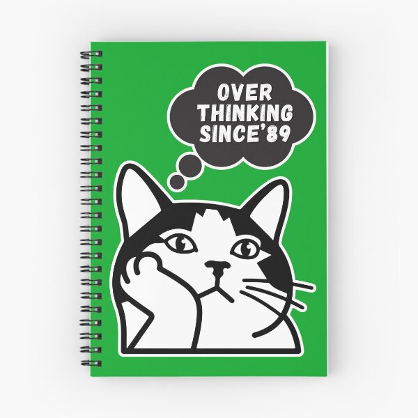 Item preview, Overthinking Since 89 Funny Cat T-Shirt Sarcastic Cat Lover Gift Thinker Tee designed and sold by oonproducts.