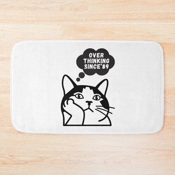 Item preview, Overthinking Since 89 Funny Cat T-Shirt Sarcastic Cat Lover Gift Thinker Tee designed and sold by oonproducts.