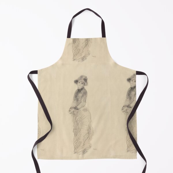 Item preview, Standing Woman in Hat Charcoal Sketch designed and sold by artofuniverse.