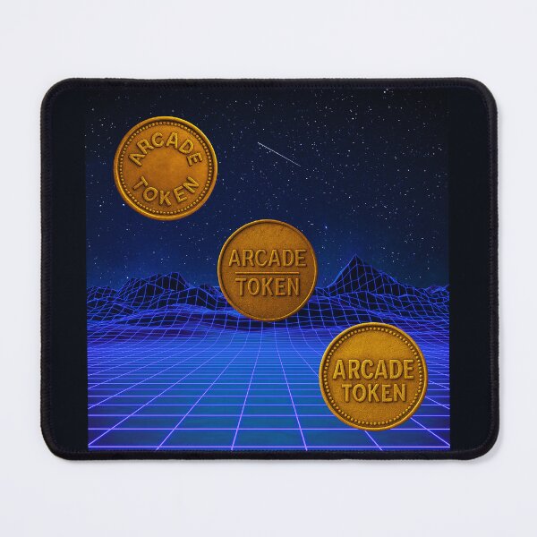 Item preview, ❇️ INSERT COIN TO CONTINUE COLLECTION ❇️ - Arcade Token – Neon Grid Edition v4 designed and sold by WheelieGdArt.
