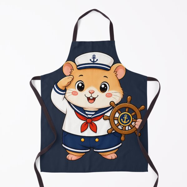 Item preview, Cute Sailor Hamster Marine Captain Kawaii Cartoon designed and sold by Seculinator.