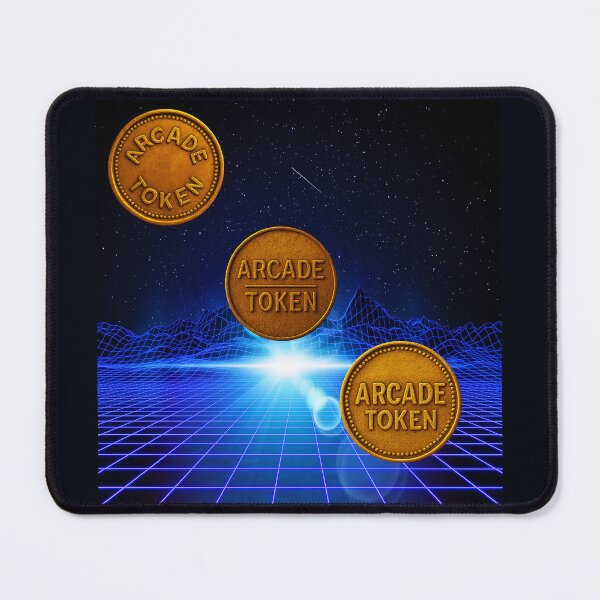 Item preview, ❇️ INSERT COIN TO CONTINUE COLLECTION ❇️ - Arcade Token – Neon Grid Edition v5 designed and sold by WheelieGdArt.