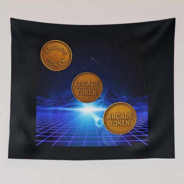 Item preview, ❇️ INSERT COIN TO CONTINUE COLLECTION ❇️ - Arcade Token – Neon Grid Edition v5 designed and sold by WheelieGdArt.