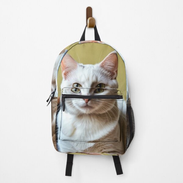 Item preview, Animals - White Cat with Green Eyes, Serene and Majestic Portrait designed and sold by DoodyPets.