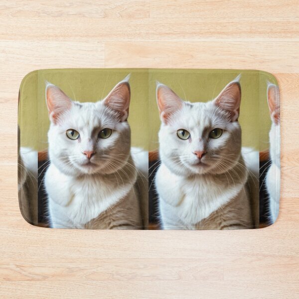 Item preview, Animals - White Cat with Green Eyes, Serene and Majestic Portrait designed and sold by DoodyPets.