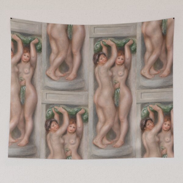 Item preview, Two Caryatid Nudes Holding Garland designed and sold by artofuniverse.