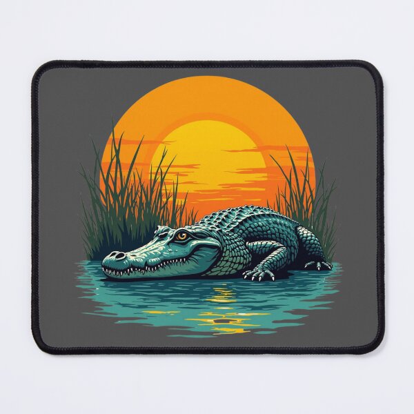 Item preview, Iconic Florida alligator resting in Everglades water designed and sold by piketo.
