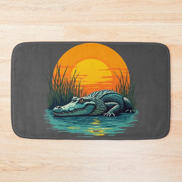 Item preview, Iconic Florida alligator resting in Everglades water designed and sold by piketo.