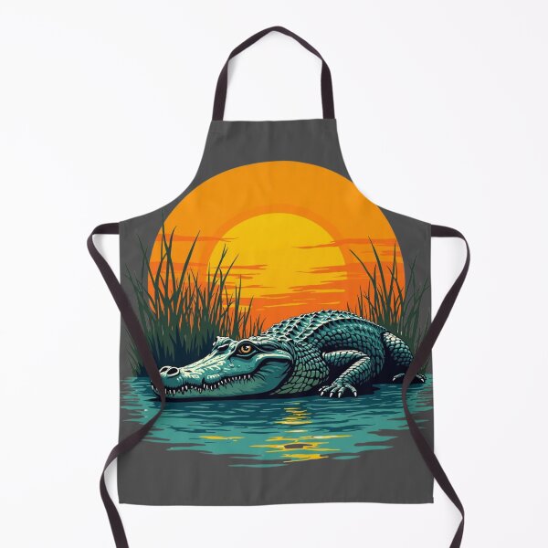 Item preview, Iconic Florida alligator resting in Everglades water designed and sold by piketo.