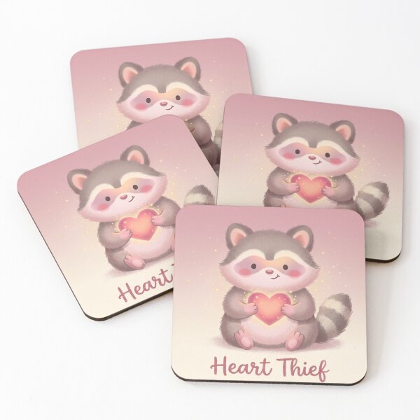 Item preview, Heart Thief Raccoon Shirt | Cute Romantic Raccoon Watercolor Illustration designed and sold by DmaarGroup.