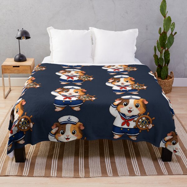 Item preview, Cute Sailor Guinea Pig Marine Captain Kawaii Cartoon designed and sold by Seculinator.