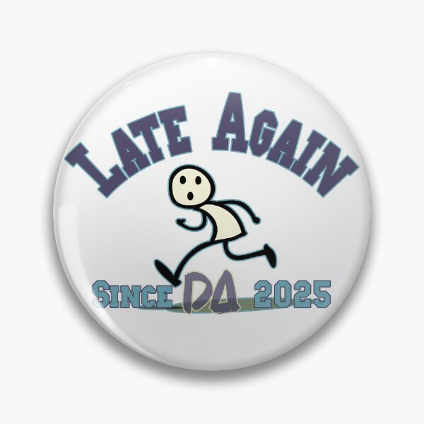 Item preview, "Late Again" Vintage Varsity Funny Retro Stickman Runner Streetwear Graphic designed and sold by DesignArtist.ia.