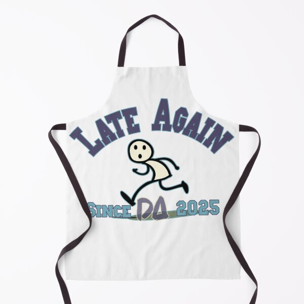 Item preview, "Late Again" Vintage Varsity Funny Retro Stickman Runner Streetwear Graphic designed and sold by DesignArtist.ia.
