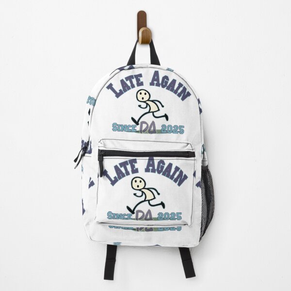 Item preview, "Late Again" Vintage Varsity Funny Retro Stickman Runner Streetwear Graphic designed and sold by DesignArtist.ia.