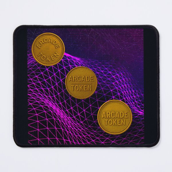 Item preview, ❇️ INSERT COIN TO CONTINUE COLLECTION ❇️ - Arcade Token – Neon Grid Edition v6 designed and sold by WheelieGdArt.