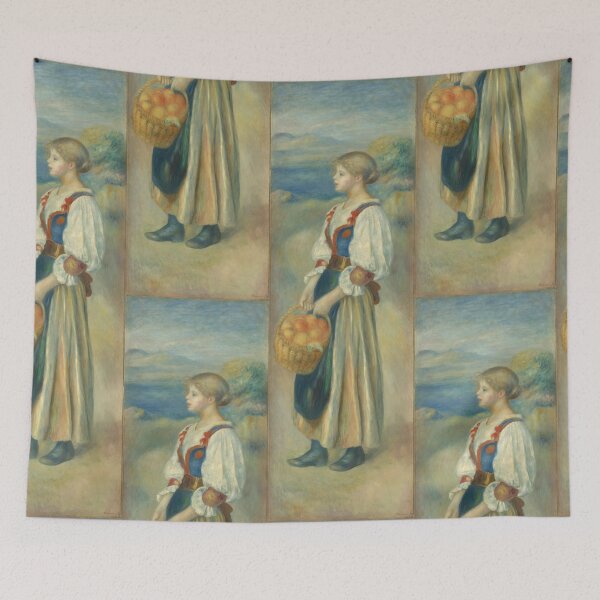 Item preview, Young Girl with Basket of Oranges designed and sold by artofuniverse.