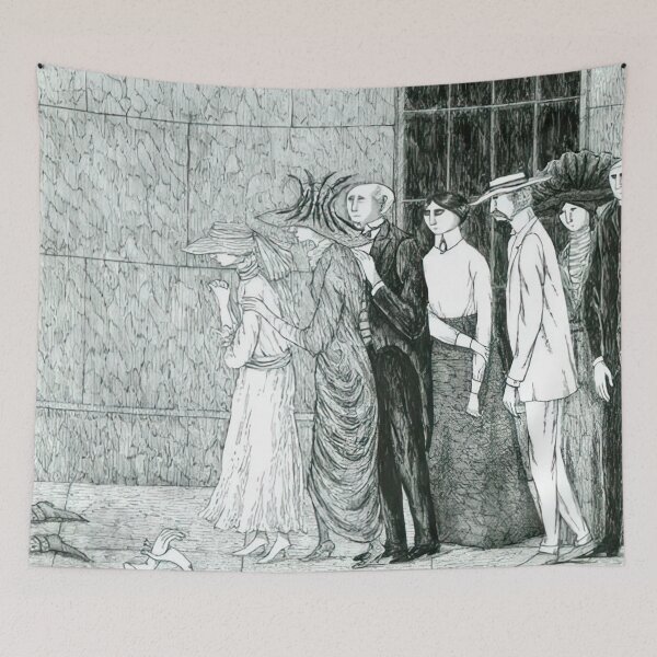 Item preview, - New Upload  - Edward Gorey - (75) - Whimsical Darkness – Gothic Illustration in the Style of Edward Gorey designed and sold by Romero Britto.