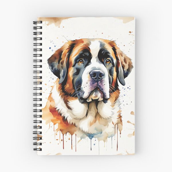 Item preview, Saint Bernard Watercolor Dog Art designed and sold by MaverlyShop.