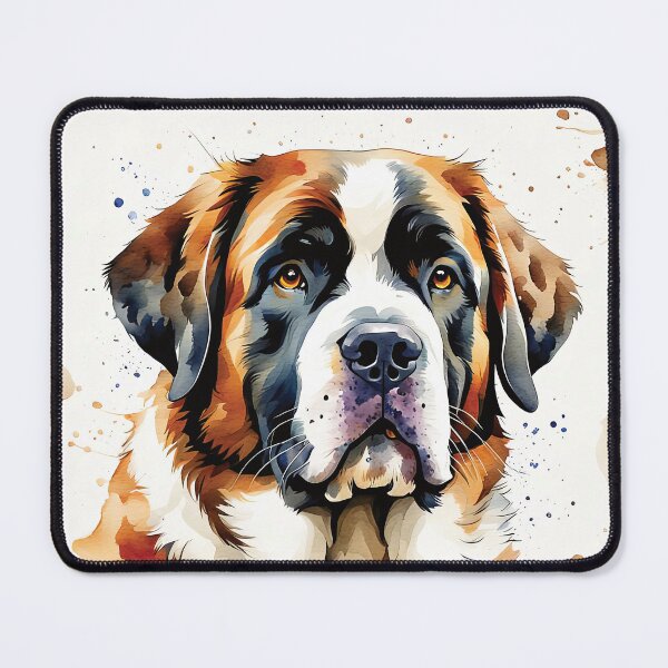 Item preview, Saint Bernard Watercolor Dog Art designed and sold by MaverlyShop.