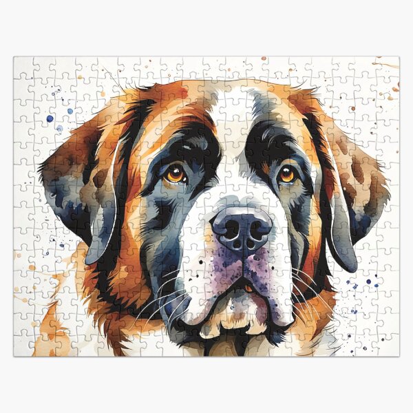 Item preview, Saint Bernard Watercolor Dog Art designed and sold by MaverlyShop.