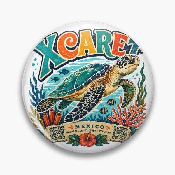 Item preview, Vintage Mexico Sea Turtle Xcaret  designed and sold by Imaginationbeyond.